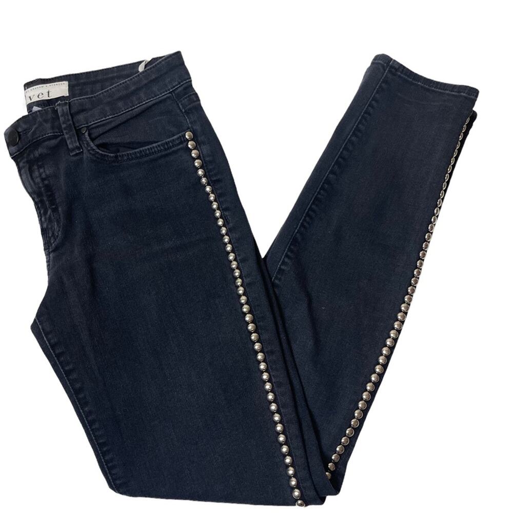 Velvet by Spencer & Graham Milla Skinny Jeans with Studs Coal Size 27